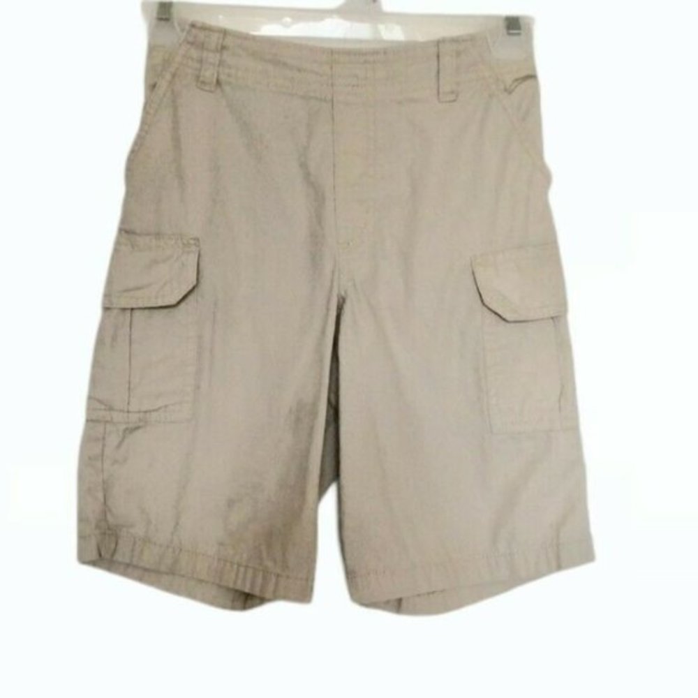 365 Kids size 10 Shorts Capri Beige Elastic Waistline Boys Back to school Pocket